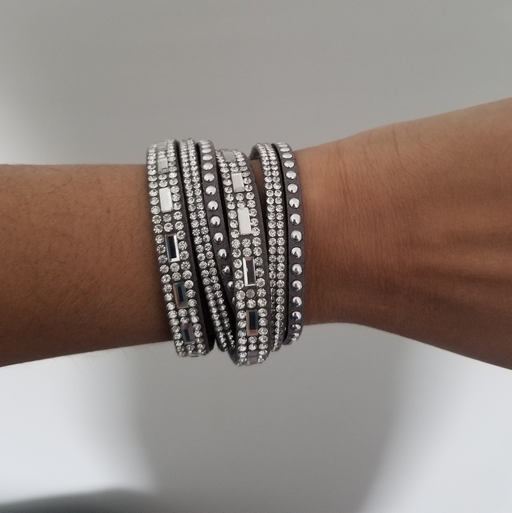 Suede Crystal Bracelet